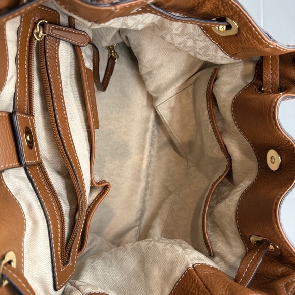 Michael Kors Denim and Leather Drawstring Bag - Picture 6 of 6